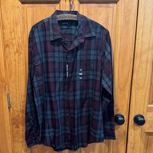 Van Heusen Multicolor Plaid Long Sleeve Shirt
